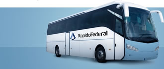 Ônibus com a logo da viação Rápido Federal