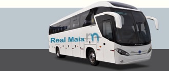 Ônibus com a logo da viação Real Maia