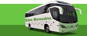 Ônibus com a logo da viação São Benedito