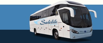 Ônibus com a logo da viação Satélite Norte