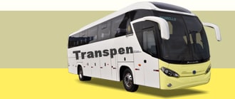 Ônibus com a logo da viação Expresso Transpen