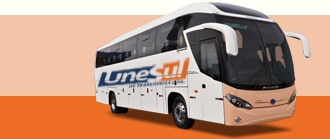 Ônibus com a logo da viação Unesul