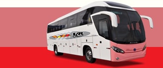 Ônibus com a logo da viação VB Transportes