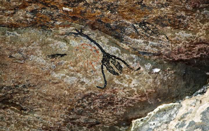 Pintura Rupestre na Gruta de Maquiné Pintura Rupestre na Gruta de Maquiné