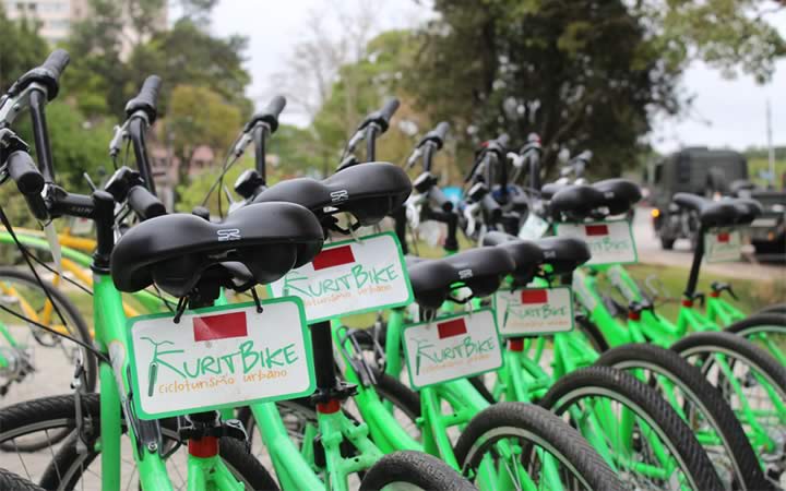 Bicicletas do Kuritbike em Curitiba no Paraná Bicicletas do Kuritbike em Curitiba no Paraná