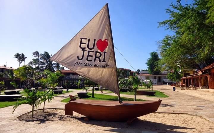 Praça principal do município de Jericoacoara Parque nacional Jericoacoara