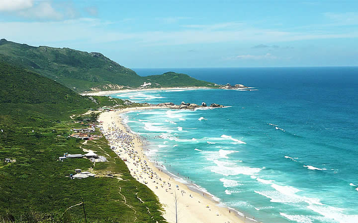 Praia Mole em Florianópolis Praia Mole Vista do Morro do Gravatá - Florianópolis