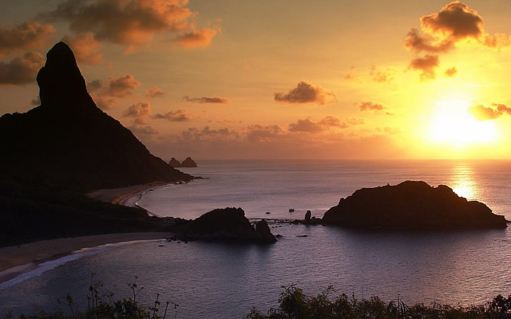 Pôr do sol em Fernando de Noronha