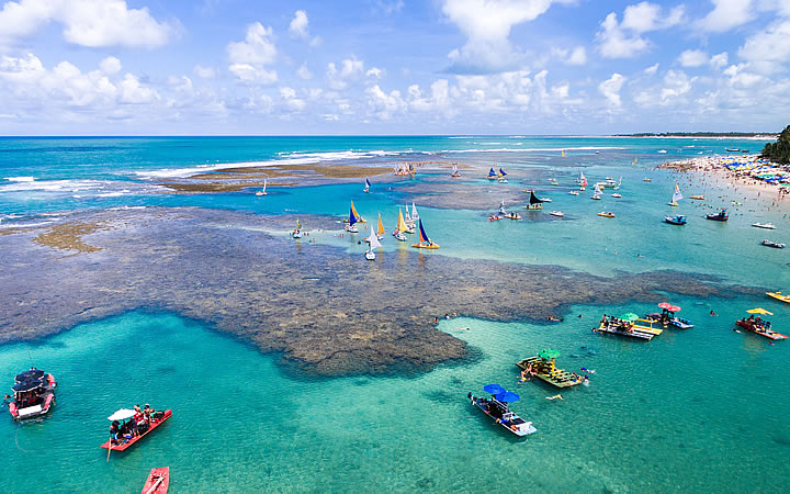 Passeio de jangada para as piscinas naturais - Porto de Galinhas Passeio de jangada para as piscinas naturais - Porto de Galinhas