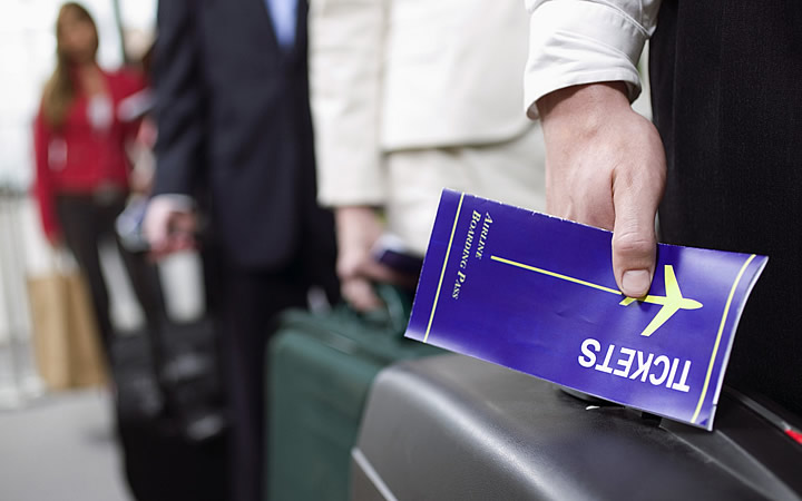 Passageiro com o seu tickets