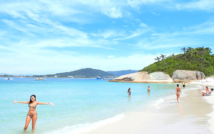 Praia do Campeche em Florianópolis Praia do Campeche em Florianópolis