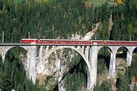 Viagem de trem pela Suíça