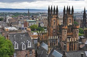 Vista do rooftop do prédio da Camera Obscura - Edimburgo