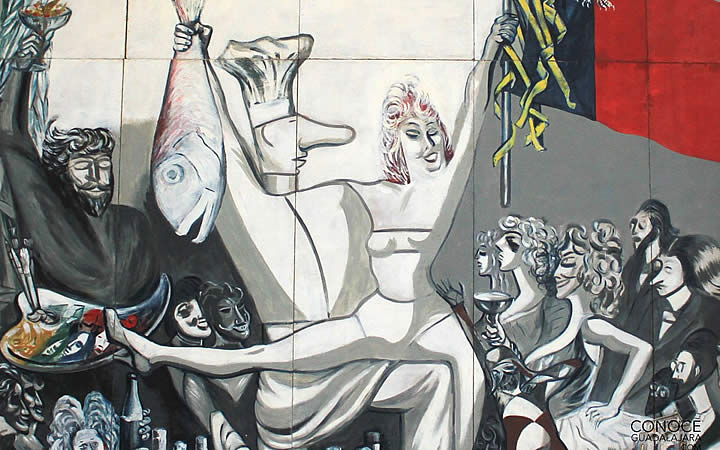 Obra de arte na Casa-museu José Clemente Orozco em Guadalajara