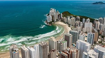 Praia de Guarujá - Visão da aérea