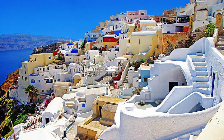Santorini - Casas a beira Mar