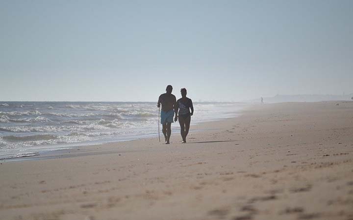 Casal na praia