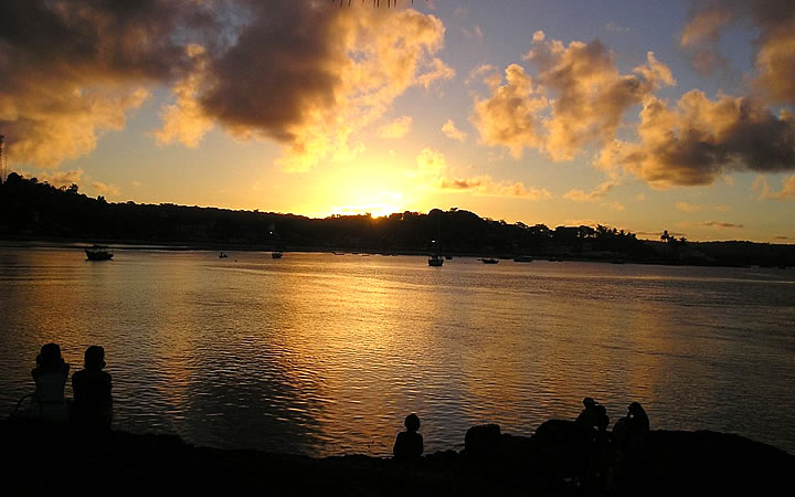 Pôr do sol na Praia da Concha Pôr do sol na Praia da Concha