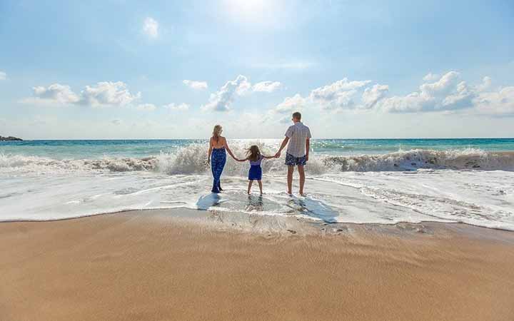 Família na praia Família na praia