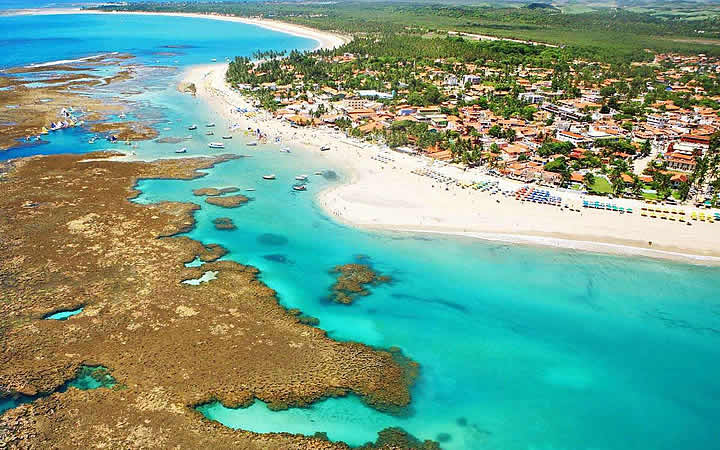 Porto de Galinhas Vista aérea da Praia em Porto de Galinhas