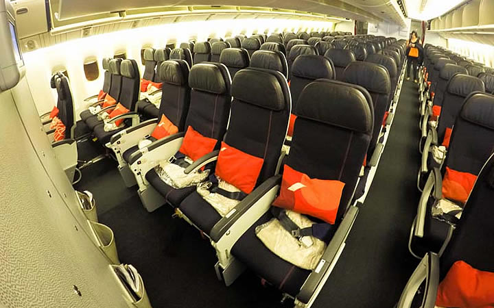 Poltronas da Classe econômica Poltronas da Classe econômica