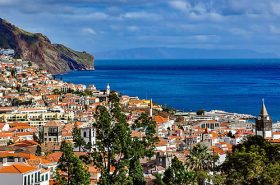 Vista aérea da Ilha da Madeira em Portugal
