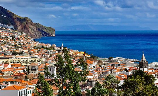 Vista aérea da Ilha da Madeira em Portugal
