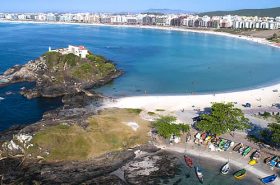 Vista aérea da Praia do Forte em Cabo Frio