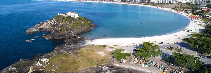 Vista aérea da Praia do Forte em Cabo Frio Vista aérea da Praia do Forte em Cabo Frio
