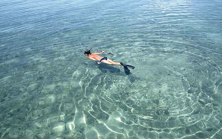 Pessoa fazendo mergulho na região dos recifes de Itacolomi Pessoa fazendo mergulho na região dos recifes de Itacolomi