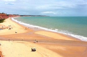 Praia em Prado no Sul da Bahia