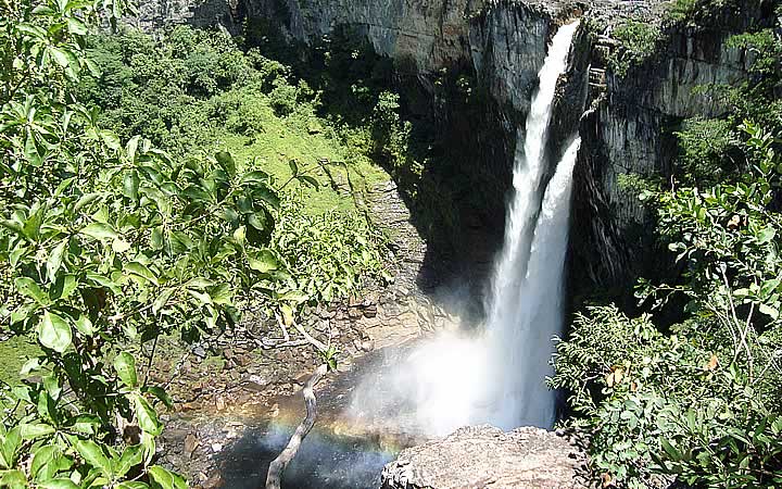 Visão aérea da Cachoeira do Salto Visão aérea da Cachoeira do Salto
