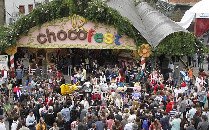 Vista aérea da Chocofest Vista aérea da Chocofest