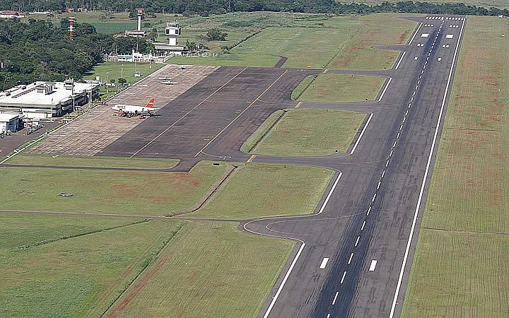 Pista de pouso do aeroporto de foz do iguaçu