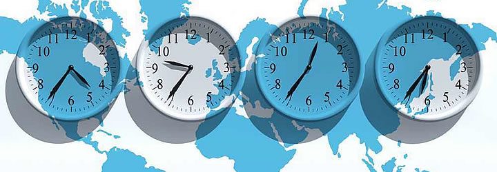 Relógios em diferentes fuso horários - Jet Lag Relógios em diferentes fuso horários - Jet Lag