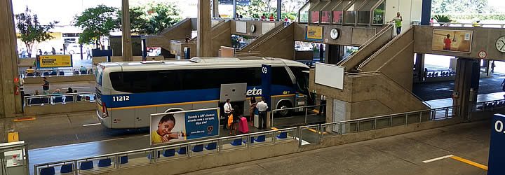 Saída de ônibus na Rodoviária de Jabaquara Saída de ônibus na Rodoviária de Jabaquara