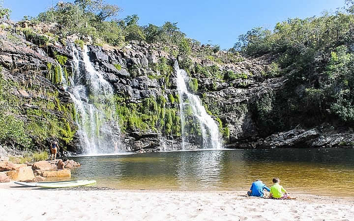Cachoeira na Chapada dos Veadeiros Cachoeira na Chapada dos Veadeiros