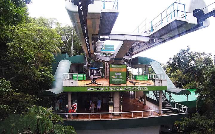 Estação dos bondinhos no Parque Unipraias Estação dos bondinhos no Parque Unipraias