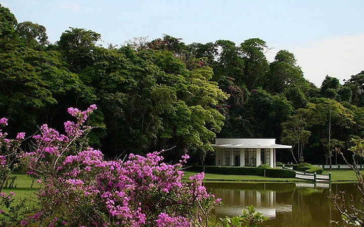 Lago no Parque das Águas em São Lourenço Lago no Parque das Águas em São Lourenço