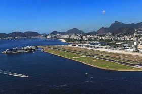 Vista aérea do Aeroporto Santos Dumont