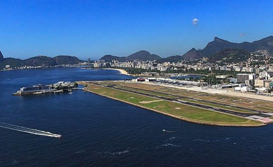 Vista aérea do Aeroporto Santos Dumont