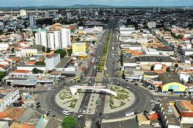 Vista aérea do centro de Feira de Santana