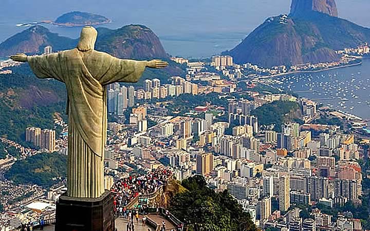 Vista aérea do Cristo Redentor Vista aérea do Cristo Redentor