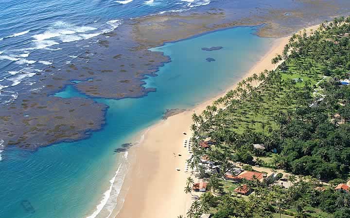 Barra Grande vista aérea da praia Barra Grande vista aérea da praia - Praias da Bahia