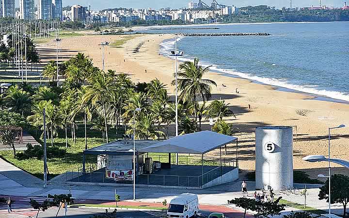 Vista aérea da Praia de Camburi Vista aérea da Praia de Camburi