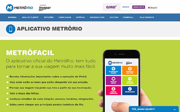 Aplicativo do Metrô Rio Aplicativo do Metrô Rio