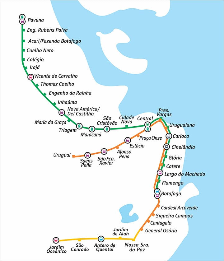 Mapa metrô Rio Mapa metrô Rio