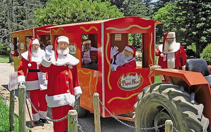 Papai noel em trem Papai noel em trem
