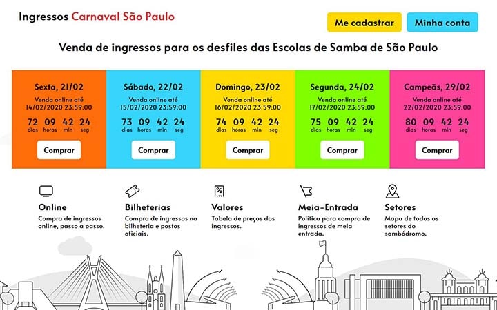 Ingressos para Carnaval de São Paulo 2020 Ingressos para Carnaval de São Paulo 2020