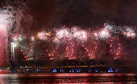 Queima de Fogos no Réveillon em Florianópolis